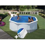 Kit piscine acier blanc gré fidji ronde 3, 20 x 1, 22 m + tapis de sol Kit piscine acier blanc gré fidji ronde 3, 20 x 1, 22 m + tapis de sol