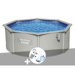 Kit piscine acier ronde bestway hydrium 3, 60 x 1, 20 cm + kit d'entretien deluxe