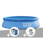 Kit piscine autoporte intex easy set 2, 44 x 0, 61 m + bche  bulles + purateur  cartouche
