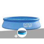 Kit piscine autoporte intex easy set 2, 44 x 0, 61 m + bche de protection