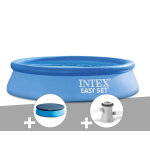 Kit piscine autoporte intex easy set 2, 44 x 0, 61 m + bche de protection + purateur  cartouche