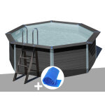 Kit piscine composite gr avant - garde ronde 4, 10 x 1, 24 m + bche  bulles