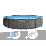Kit piscine tubulaire intex baltik ronde 5, 49 x 1, 22 m + 6 cartouches de filtration + kit d'entretien ...