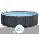 Kit piscine tubulaire intex graphite ronde 4, 78 x 1, 24 m + kit d'entretien Kit piscine tubulaire intex graphite ronde 4, 78 x 1, 24 m + kit d'entretien