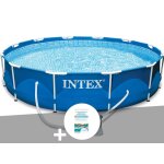 Kit piscine tubulaire intex metal frame ronde 3, 66 x 0, 76 m + kit de traitement au chlore Kit piscine tubulaire intex metal frame ronde 3, 66 x 0, 76 m + kit de traitement au chlore