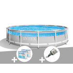 Kit piscine tubulaire intex prism frame clearview ronde 4, 27 x 1, 07 m + 6 cartouches de filtration ...