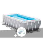 Kit piscine tubulaire intex prism frame rectangulaire 4, 88 x 2, 44 x 1, 07 m + kit d'entretien