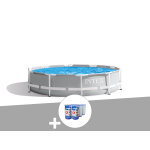 Kit piscine tubulaire intex prism frame ronde 3, 05 x 0, 76 m + 6 cartouches de filtration