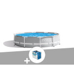 Kit piscine tubulaire intex prism frame ronde 3, 05 x 0, 76 m + bche  bulles