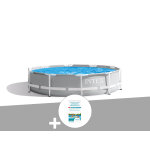 Kit piscine tubulaire intex prism frame ronde 3, 05 x 0, 76 m + kit de traitement au chlore