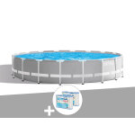 Kit piscine tubulaire intex prism frame ronde 5, 49 x 1, 22 m + 6 cartouches de filtration