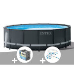 Kit piscine tubulaire intex ultra xtr frame ronde 4, 27 x 1, 22 m + bâche à bulles + kit d'entretien Kit piscine tubulaire intex ultra xtr frame ronde 4, 27 x 1, 22 m + bâche à bulles + kit d'entretien