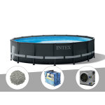Kit piscine tubulaire intex ultra xtr frame ronde 4, 88 x 1, 22 m + b�che � bulles + 20 kg de z�olite ...