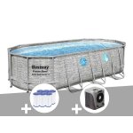 Kit piscine tubulaire ovale bestway power steel swimvista avec hublots 5, 49 x 2, 74 x 1, 22 m + 6 cartouches ...