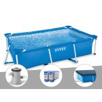Kit piscine tubulaire rectangulaire intex 3, 00 x 2, 00 x 0, 75 m + filtration  cartouche + 6 cartouches ...