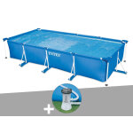 Kit piscine tubulaire rectangulaire intex 4, 50 x 2, 20 x 0, 84 m + filtration � cartouche