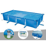 Kit piscine tubulaire rectangulaire intex 4, 50 x 2, 20 x 0, 84 m + filtration  cartouche + 6 cartouches ...