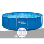 Kit piscine tubulaire summer waves active frame pool ronde 4, 57 x 1, 22 m + 6 cartouches de filtration ...
