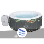 Kit spa gonflable bestway lay - z - spa aruba rond airjet 2 / 3 places + 6 filtres