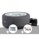 Kit spa gonflable intex purespa access rond bulles 4 places + 6 filtres + kit d'entretien