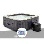 Kit spa gonflable intex purespa ardoise carré bulles 6 places + 6 filtres Kit spa gonflable intex purespa ardoise carré bulles 6 places + 6 filtres