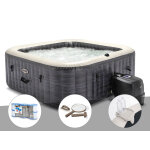 Kit spa gonflable intex purespa ardoise carré bulles 6 places + 6 filtres + kit d'entretien + porte - ... Kit spa gonflable intex purespa ardoise carré bulles 6 places + 6 filtres + kit d'entretien + porte - ...