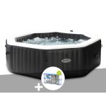 Kit spa gonflable intex purespa carbone octogonal bulles et jets 6 places + 12 filtres Kit spa gonflable intex purespa carbone octogonal bulles et jets 6 places + 12 filtres