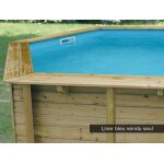 Liner seul bleu pour piscine bois azura  4, 10 x 1, 20 m - ubbink