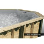 Liner seul gris pour piscine bois oca 8, 60 x 4, 70 x 1, 30 m - ubbink