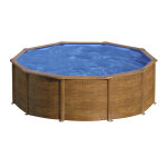 Piscine acier aspect bois gré pacific ronde 4, 80 x 1, 22 m - gré Piscine acier aspect bois gré pacific ronde 4, 80 x 1, 22 m - gré