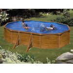 Piscine acier aspect bois sicilia ovale 5, 27 x 3, 27 x 1, 22 m - gr