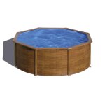 Piscine acier aspect bois sicilia ronde 3, 70 x 1, 22 m - gré Piscine acier aspect bois sicilia ronde 3, 70 x 1, 22 m - gré