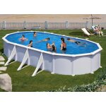 Piscine acier blanc atlantis ovale 8, 15 x 4, 90 x 1, 32 m - gr�
