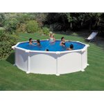 Piscine acier blanc atlantis ronde 4, 80 x 1, 32 m - gr