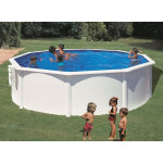 Piscine acier blanc bora bora ronde 4, 80 x 1, 22 m - gré Piscine acier blanc bora bora ronde 4, 80 x 1, 22 m - gré
