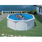 Piscine acier blanc fidji ronde 3, 70 x 1, 22 m - gr