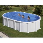 Piscine acier blanc hati ovale 6, 34 x 3, 99 x 1, 32 m - gr