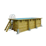 Piscine bois lina urbanpool 4, 50 x 2, 50 x 1, 40 m - liner beige - ubbink