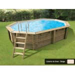 Piscine bois oca 5, 50 x 3, 55 x 1, 20 m - liner beige - ubbink