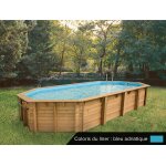 Piscine bois oca 8, 60 x 4, 70 x 1, 30 m - liner bleu - ubbink