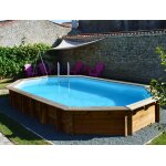 Piscine bois safran 2 6, 20 x 3, 95 x 1, 36 m - gré Piscine bois safran 2 6, 20 x 3, 95 x 1, 36 m - gré