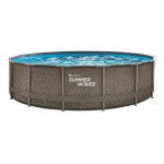 Piscine tubulaire active frame pool ronde effet rotin 4, 57 x 1, 06 m - summer waves Piscine tubulaire active frame pool ronde effet rotin 4, 57 x 1, 06 m - summer waves