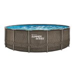 Piscine tubulaire active frame pool ronde effet rotin 4, 88 x 1, 22 m - summer waves Piscine tubulaire active frame pool ronde effet rotin 4, 88 x 1, 22 m - summer waves