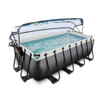 Piscine tubulaire black leather rectangulaire 4, 00 x 2, 00 x 1, 22 m avec dôme - exit toys Piscine tubulaire black leather rectangulaire 4, 00 x 2, 00 x 1, 22 m avec dôme - exit toys