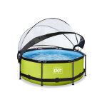 Piscine tubulaire lime ronde 2, 44 x 0, 76 m avec dme - exit toys
