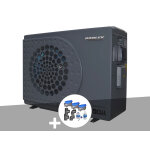 Pompe  chaleur 7, 10 kw poolex jetline selection fi 75 + kit by - pass  50 mm