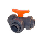 Vanne 3 voies pvc pression en t  50 mm - fitt