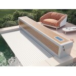 Volet de piscine hors - sol banc design solaire 8, 00 x 4, 00 m - sofatec