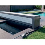 Volet de piscine hors - sol banc design sur rail 8, 00 x 4, 00 m - sofatec Volet de piscine hors - sol banc design sur rail 8, 00 x 4, 00 m - sofatec
