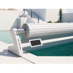 Volet de piscine hors - sol marquise sur rail solaire 9, 00 x 4, 50 m - sofatec